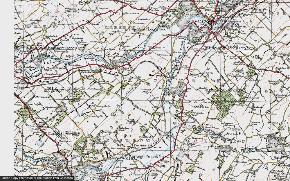Old Map of Roxburgh Mains, 1926 in 1926