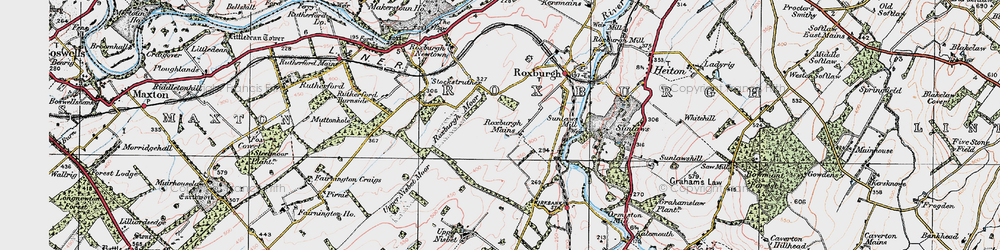 Old map of Roxburgh Mains in 1926