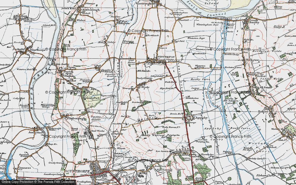 Old Map of Historic Map covering Brackenholmes in 1924