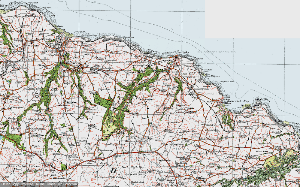 Old Map of Roxby, 1925 in 1925