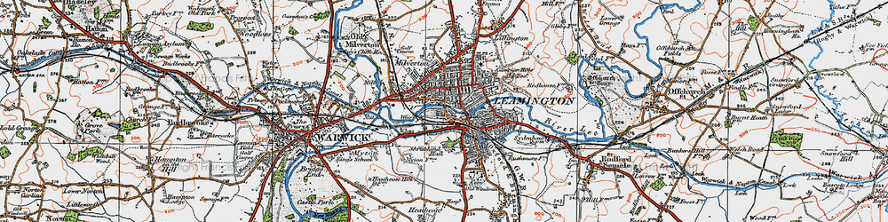 Old map of Leamington Spa in 1919