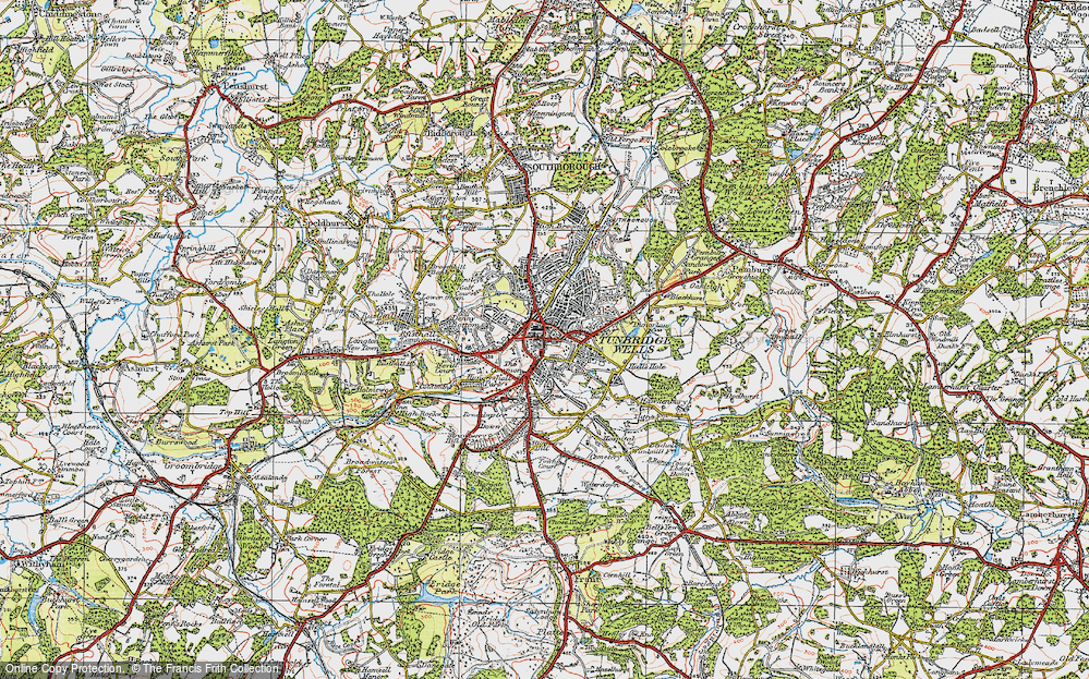 Old Map of Royal Tunbridge Wells, 1920 in 1920