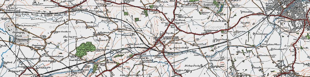 Old map of Royal Wootton Bassett in 1919