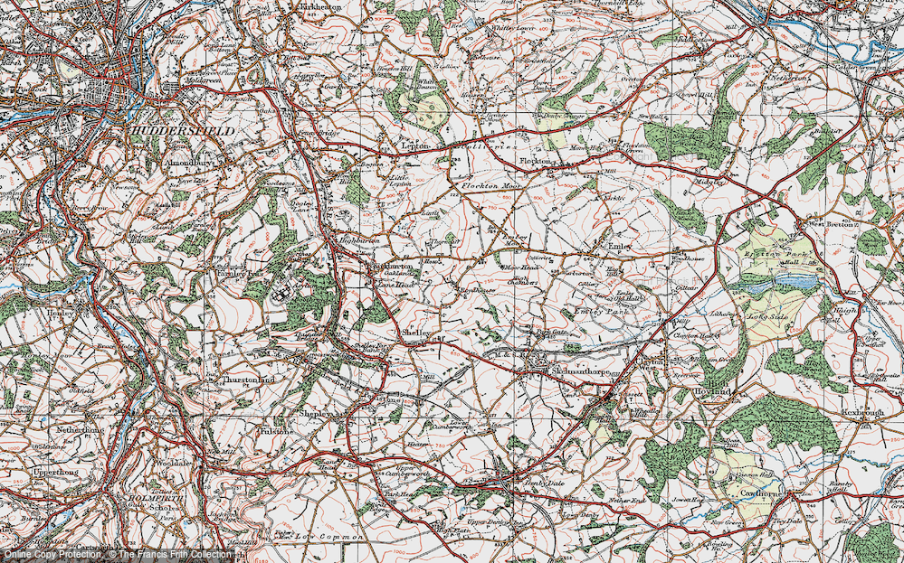 Old Map of Roydhouse, 1924 in 1924