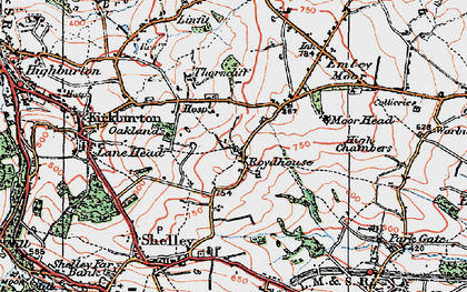 Old map of Roydhouse in 1924