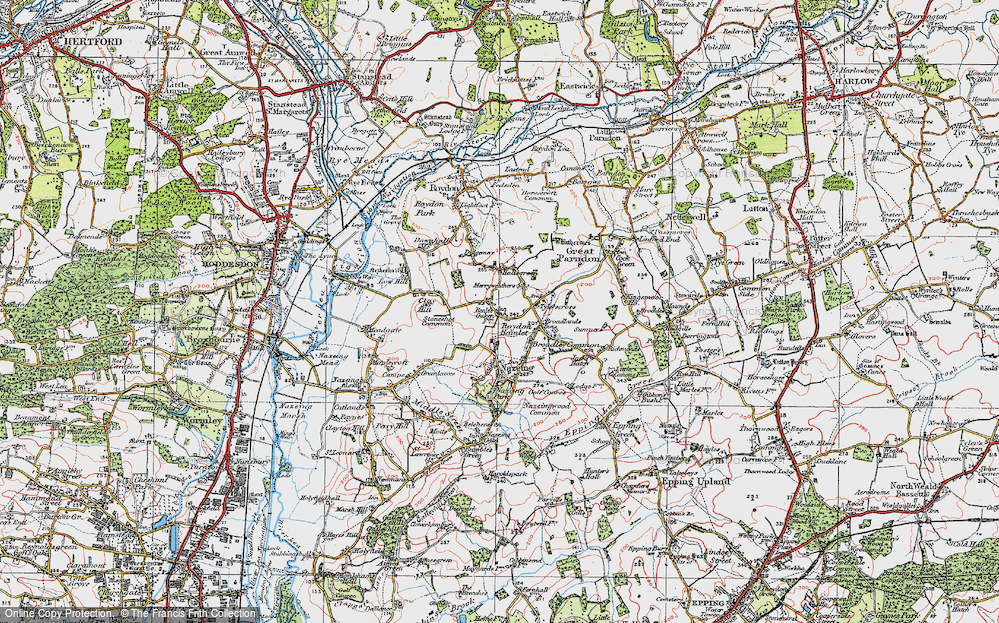 Old Map of Roydon Hamlet, 1919 in 1919