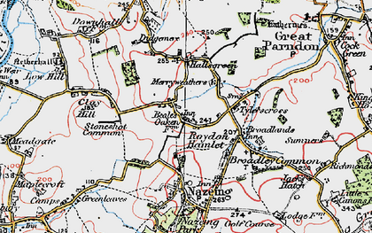 Old map of Roydon Hamlet in 1919