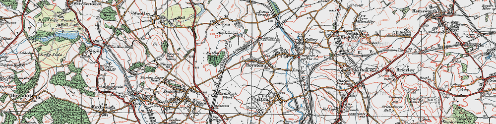 Old map of Royston in 1924