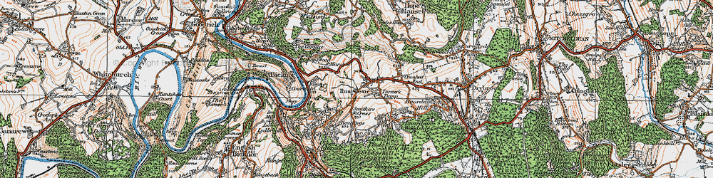 Old map of Ruardean in 1919