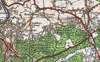 Old map of Ruardean Woodside in 1919