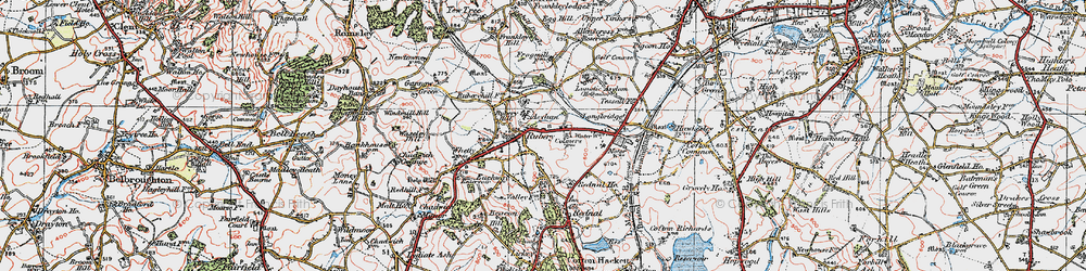 Old map of Rubery in 1921