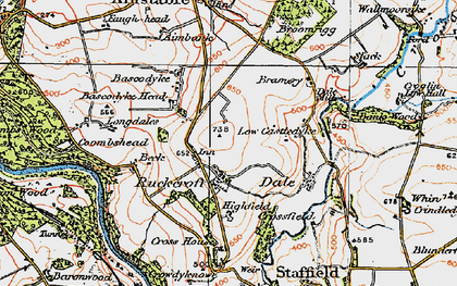 Old map of Ruckcroft in 1925