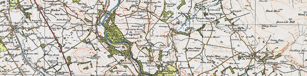 Old map of Ruckcroft in 1925