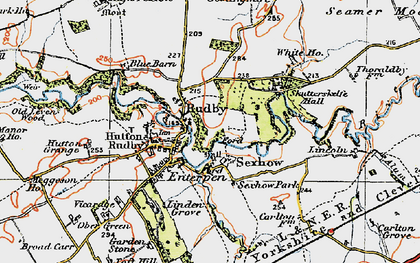 Old map of Rudby in 1925