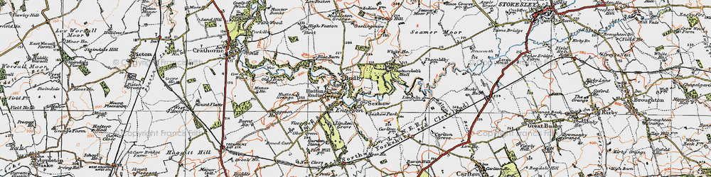 Old map of Rudby in 1925