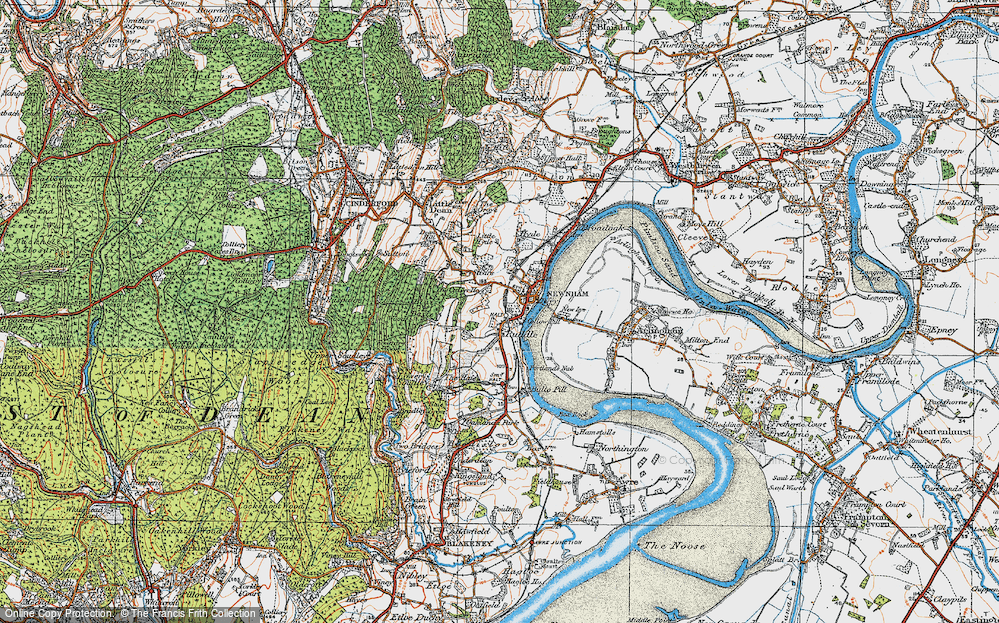 Old Map of Ruddle, 1919 in 1919