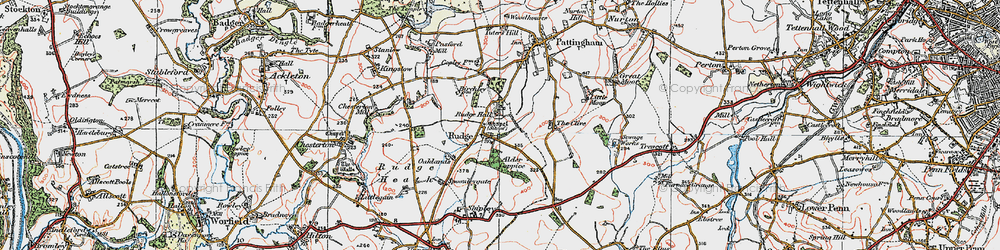 Old map of Rudge in 1921