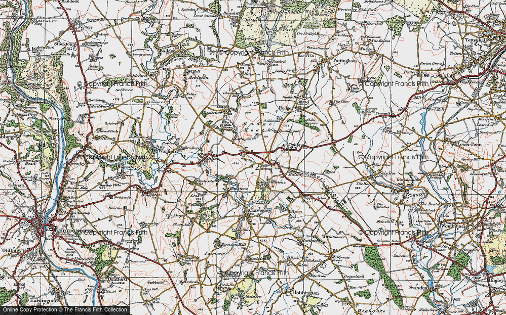 Old Map of Rudge Heath, 1921 in 1921