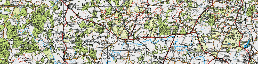 Old map of Rudgwick in 1920