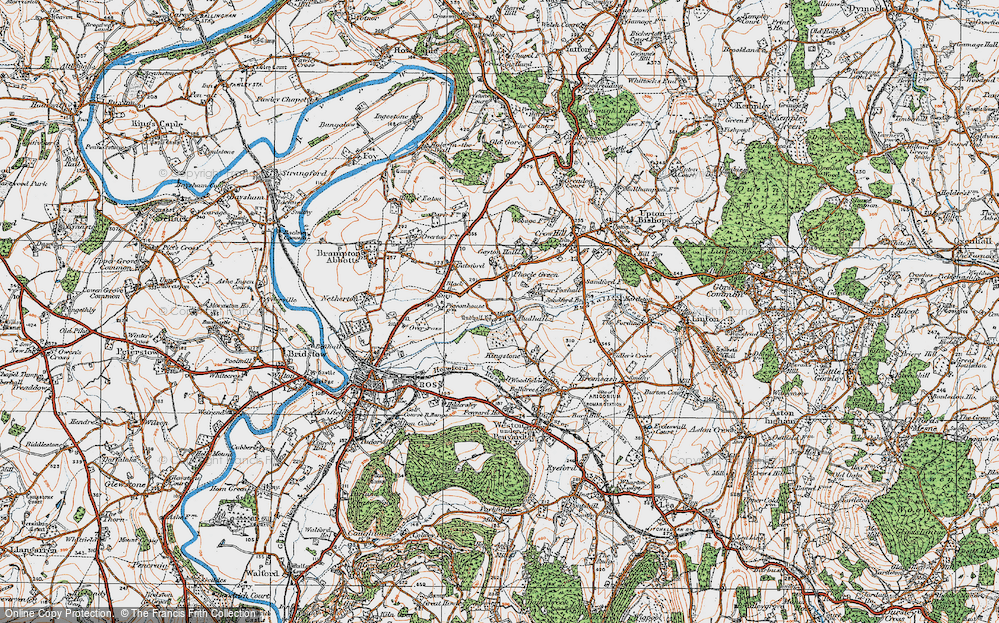 Old Map of Rudhall, 1919 in 1919