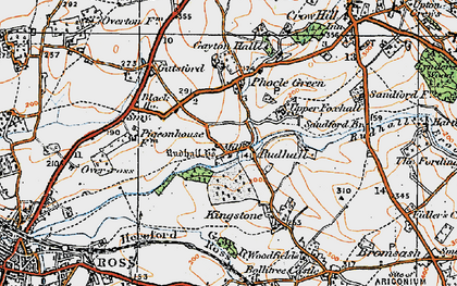 Old map of Rudhall in 1919