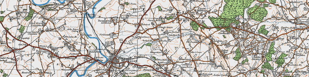 Old map of Rudhall in 1919