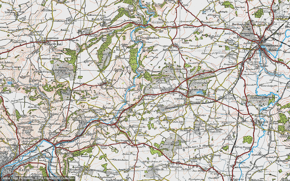 Old Map of Rudloe, 1919 in 1919