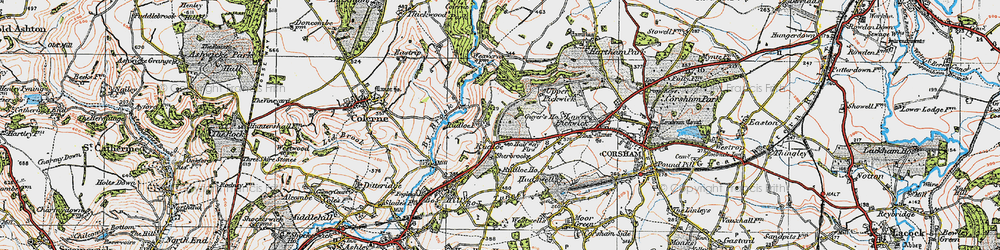 Old map of Rudloe in 1919