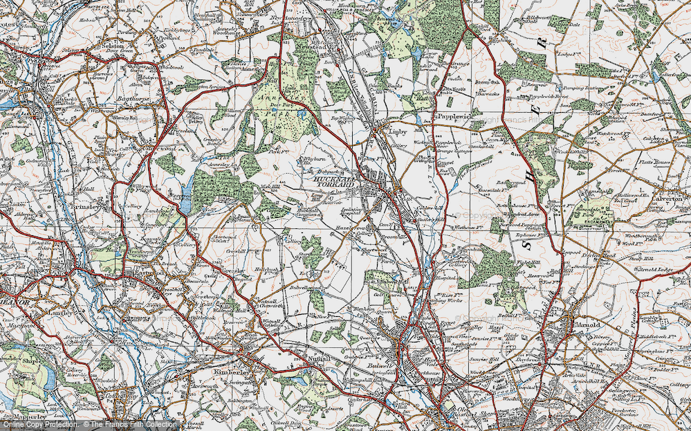 Old Map of Ruffs, 1921 in 1921