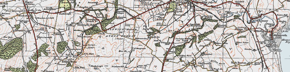 Old map of Rugley in 1925