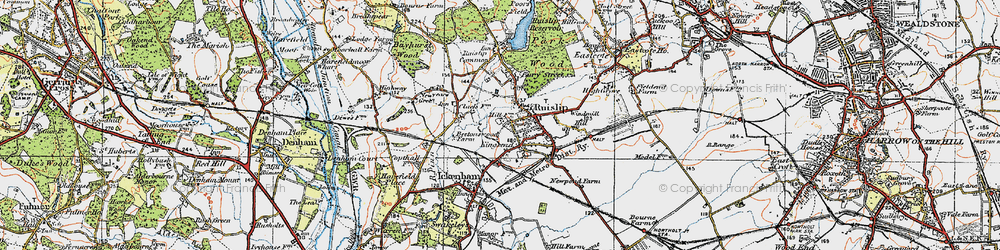 Old map of Ruislip in 1920