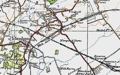 Old map of Ruislip Gardens in 1920