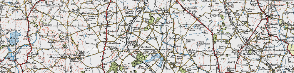 Old map of Rumbush in 1921