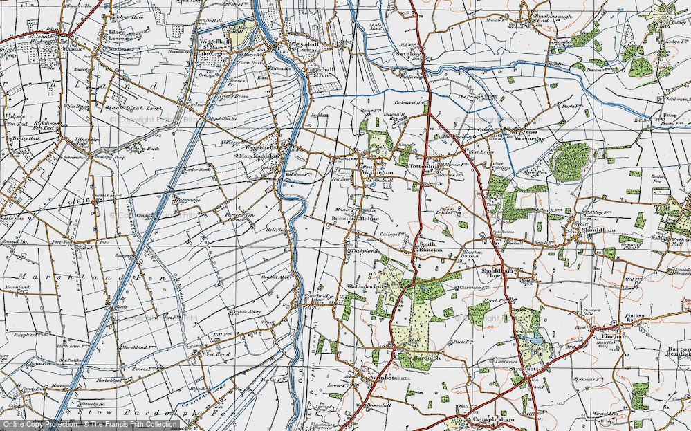 Old Map of Runcton Holme, 1922 in 1922