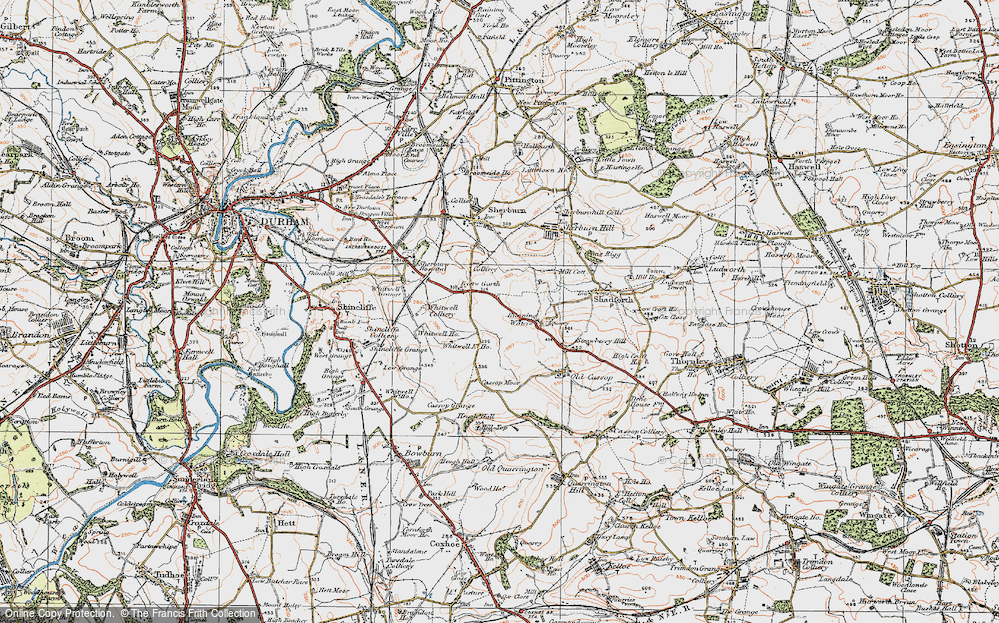 Old Map of Running Waters, 1925 in 1925