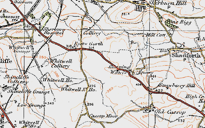 Old map of Running Waters in 1925