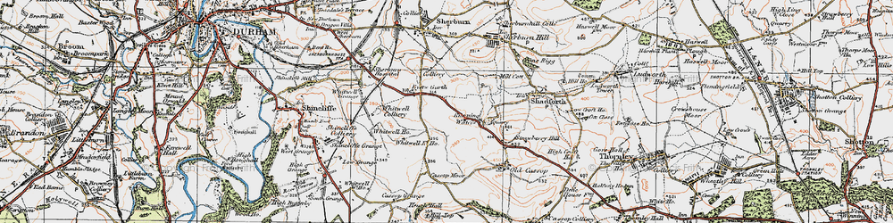 Old map of Running Waters in 1925