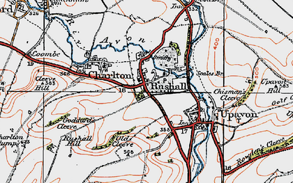 Old map of Rushall in 1919