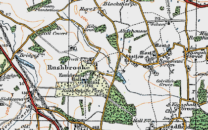 Old map of Rushbrooke in 1921