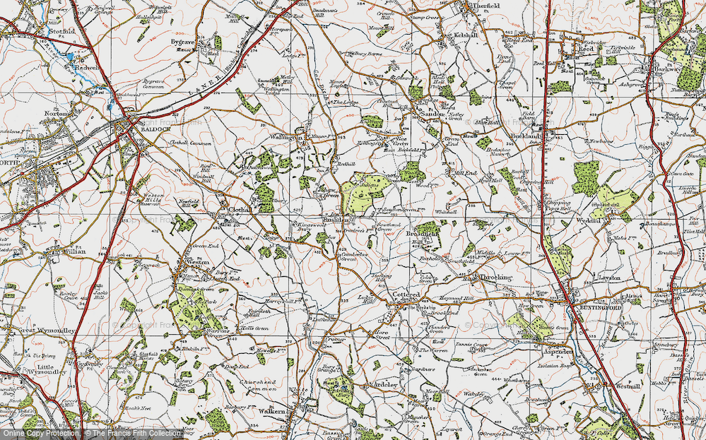 Old Map of Rushden, 1919 in 1919