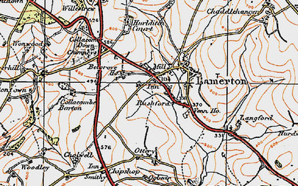 Old map of Rushford in 1919