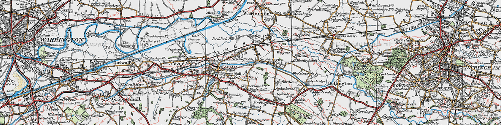 Old map of Rushgreen in 1923