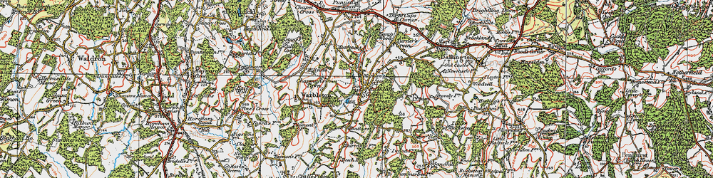 Old map of Rushlake Green in 1920