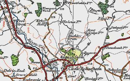 Old map of Wrenpark Wood in 1921