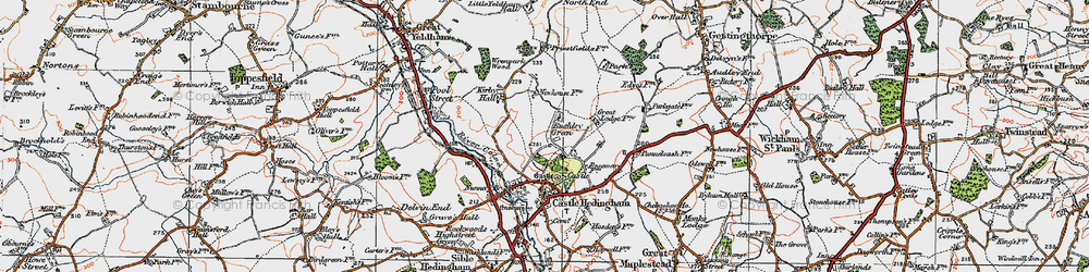 Old map of Colne Valley Railway in 1921