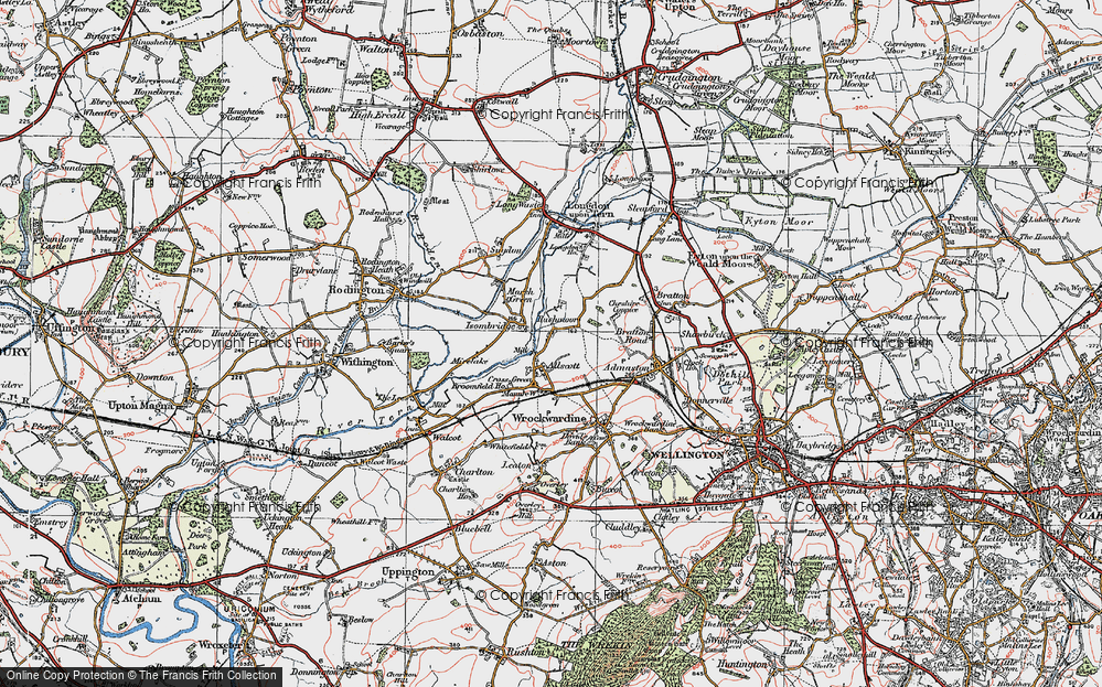 Old Map of Rushmoor, 1921 in 1921