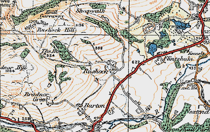 Old map of Rushock in 1920