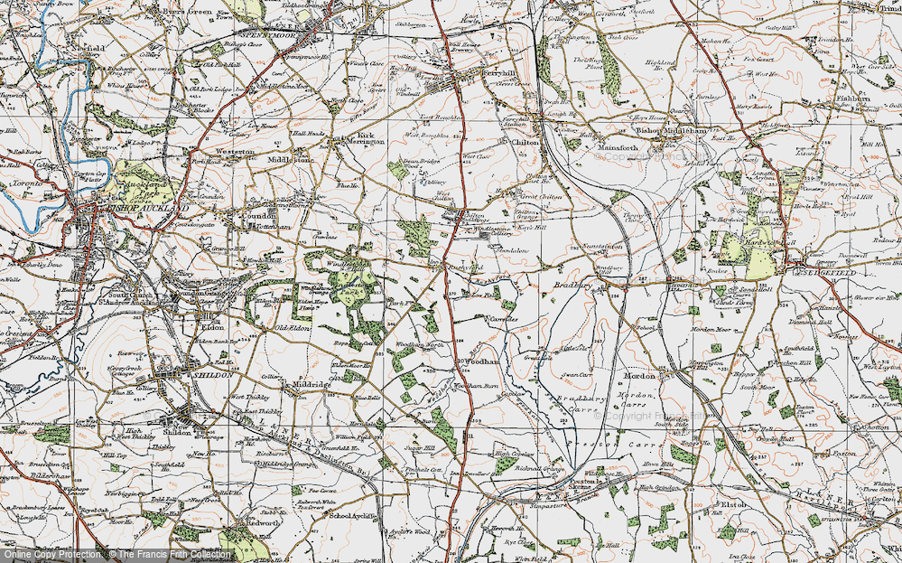 Old Map of Rushyford, 1925 in 1925