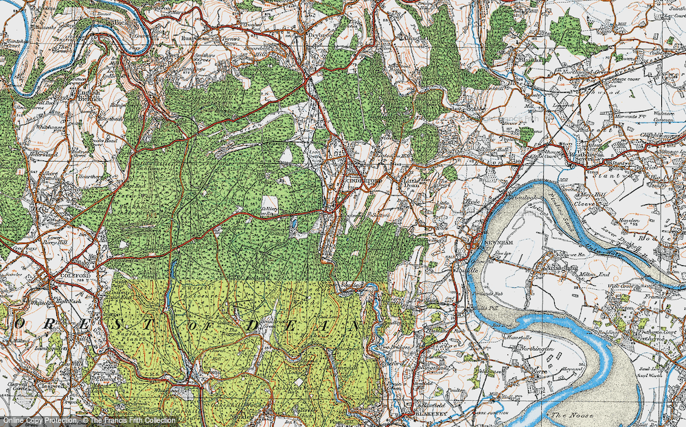 Old Map of Ruspidge, 1919 in 1919