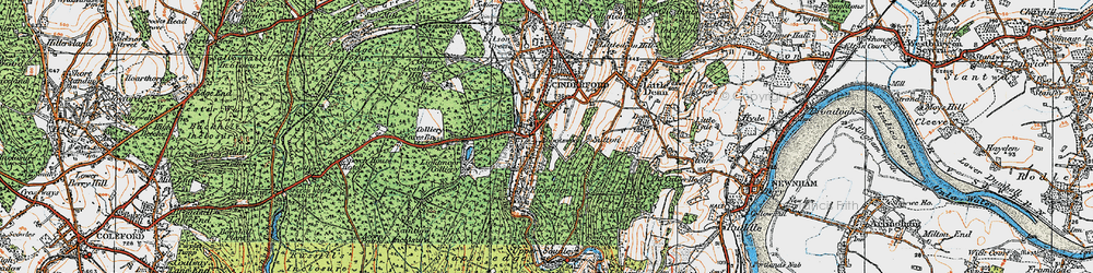 Old map of Ruspidge in 1919